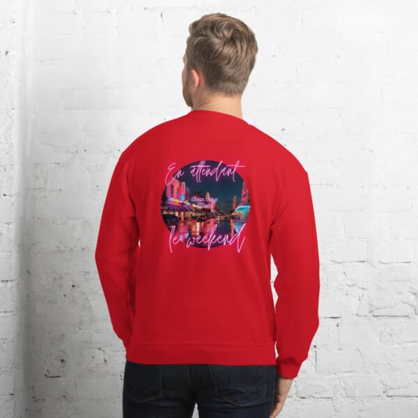 Sweat Unisexe brodé "En attendant le weekend"+ impression dos – Image 18