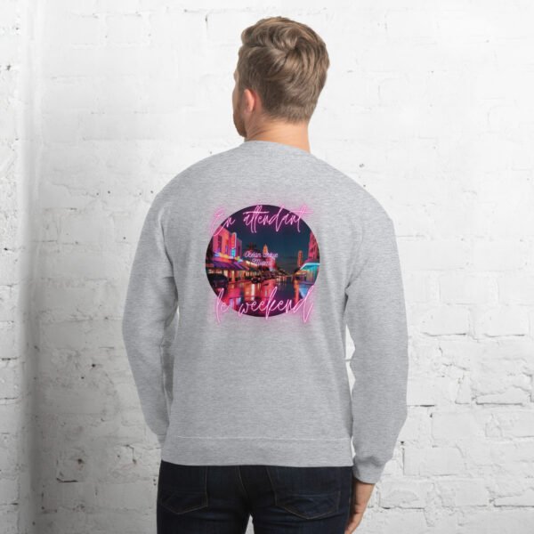 Sweat Unisexe brodé "En attendant le weekend"+ impression dos