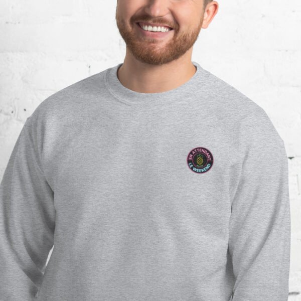 Sweat Unisexe brodé "En attendant le weekend"+ impression dos – Image 2