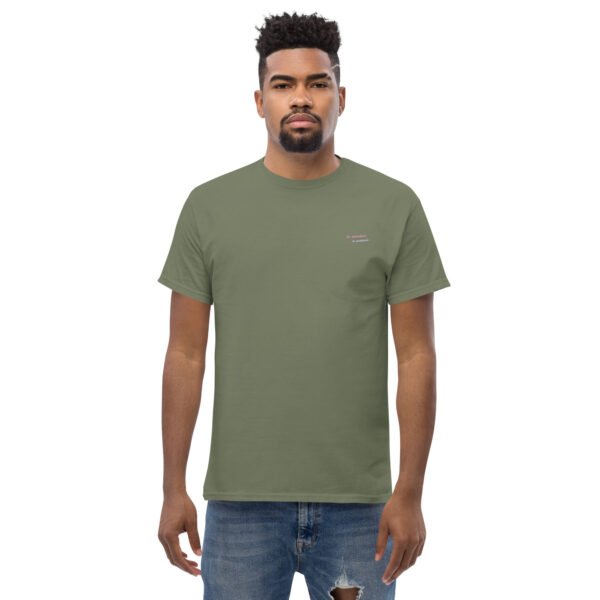 T-shirt classique unisexe brodé "En attendant le weekend"+ impression dos – Image 26