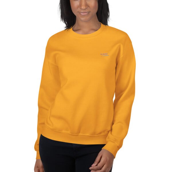 Sweat Unisexe brodé "En attendant le weekend" + impression dos – Image 26