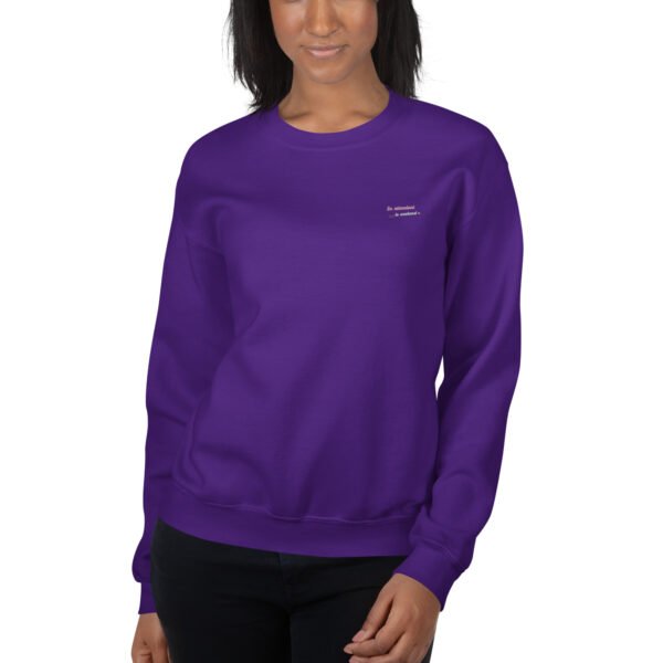 Sweat Unisexe brodé "En attendant le weekend" + impression dos – Image 11