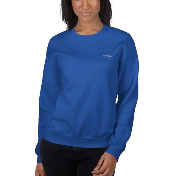 Sweat Unisexe brodé "En attendant le weekend" + impression dos – Image 18