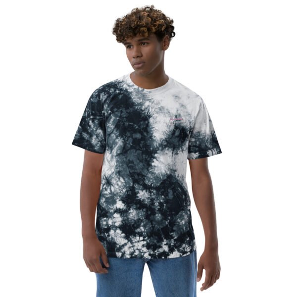 T-shirt oversize tie and dye brodé  « En attendant le weekend » – Image 13