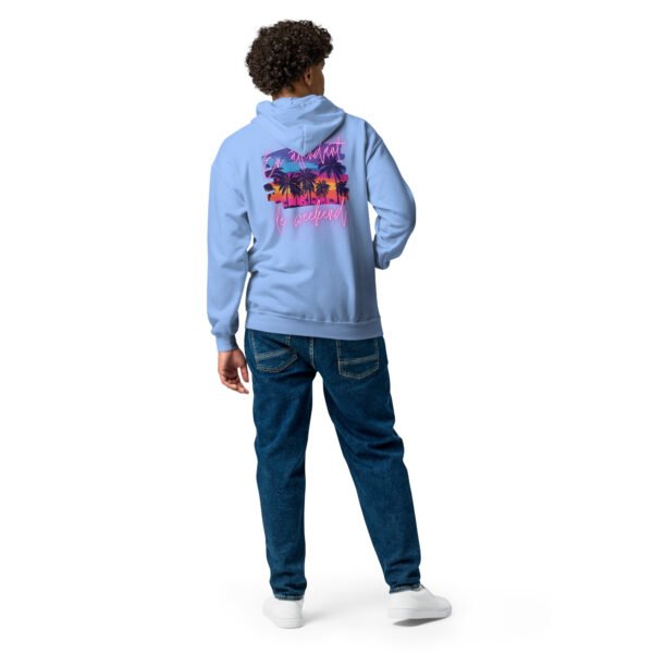 Sweat à capuche épais brodé zippé « En attendant le weekend » + dos – Image 11