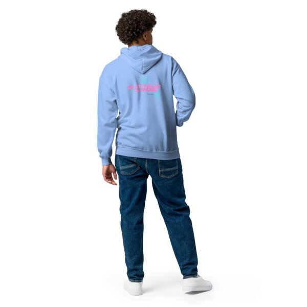 Sweat à capuche épais zippé brodé « En attendant le weekend » + impression dos – Image 11