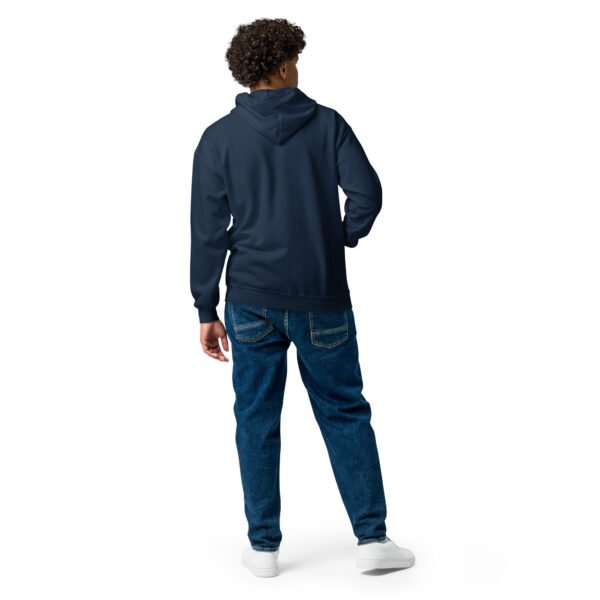 Sweat à capuche épais brodé zippé « En attendant le weekend » – Image 8