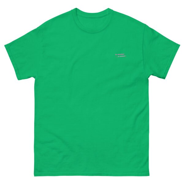 T-shirt classique Green brodé « En attendant le weekend » + impression dos – Image 2