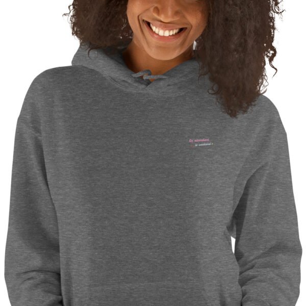 Sweat à capuche brodé « En attendant le weekend » + impression dos – Image 20