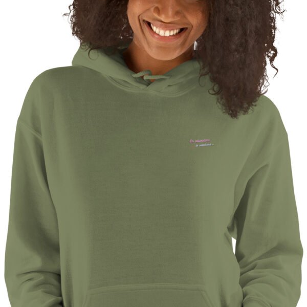 Sweat à capuche brodé « En attendant le weekend » + impression dos – Image 23