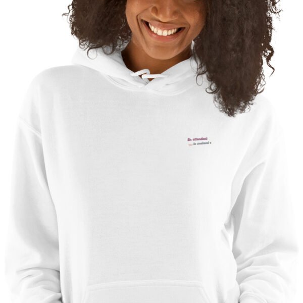 Sweat à capuche brodé « En attendant le weekend » + impression dos – Image 35