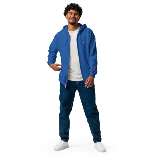 Sweat à capuche zippé brodé « En attendant le weekend » + impression dos – Image 13