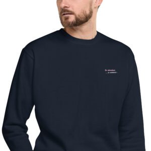 Sweatshirt premium unisexe brodé « En attendant le weekend »