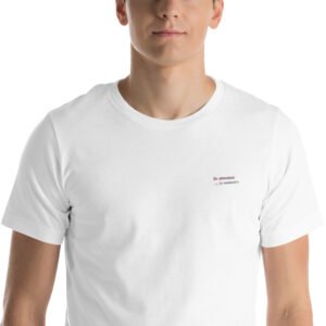 T-shirt unisex simple brodé « En attendant le weekend »